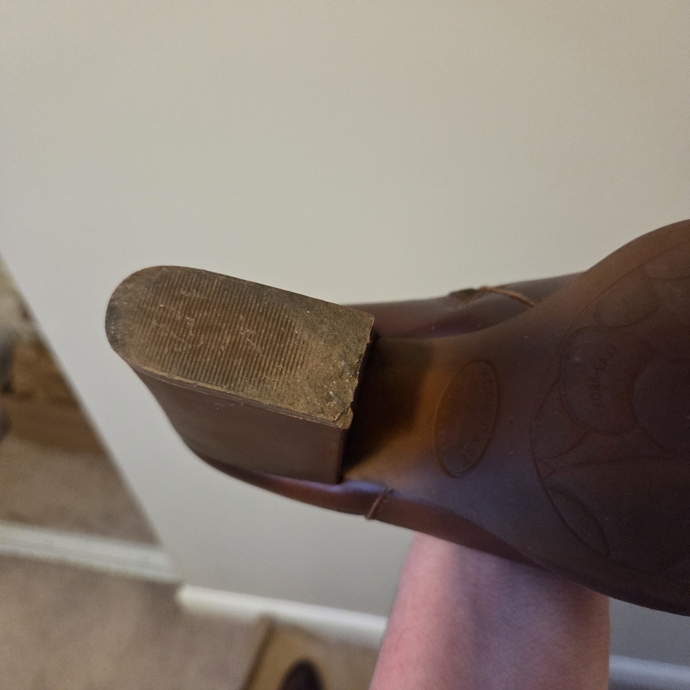 Kork-Ease Brown Leather Ankle Booties Size 10 - Picture 10 of 13